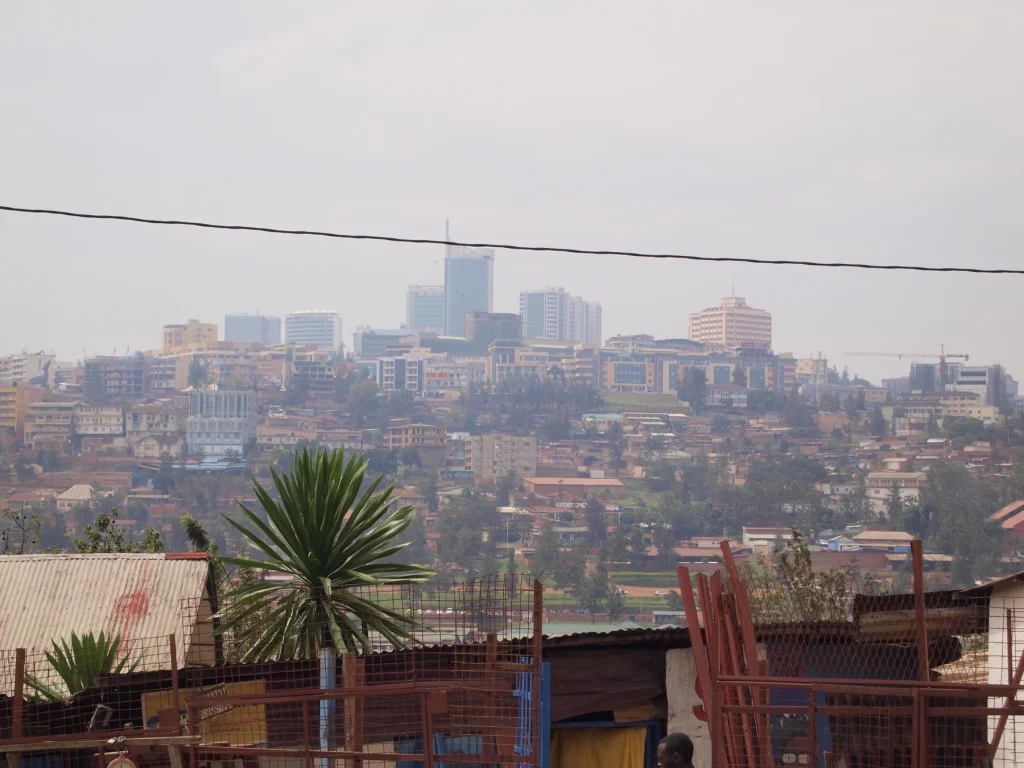 View across Kigali from the Kigali Genocide Memorial, photographed in 2018.